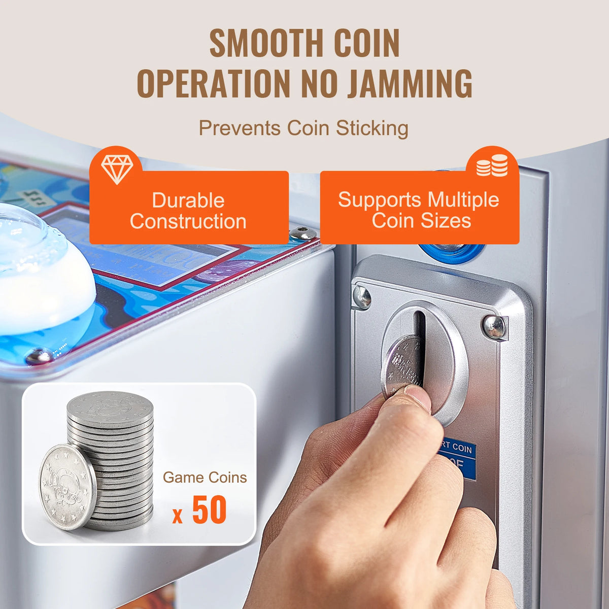 SucceBuy Claw Machine 0-3”Jaw Diameter 0-5”Jaw lifting Crane Prize Grabber Commercial Arcade Game Dispenser Vending Toy For Kid