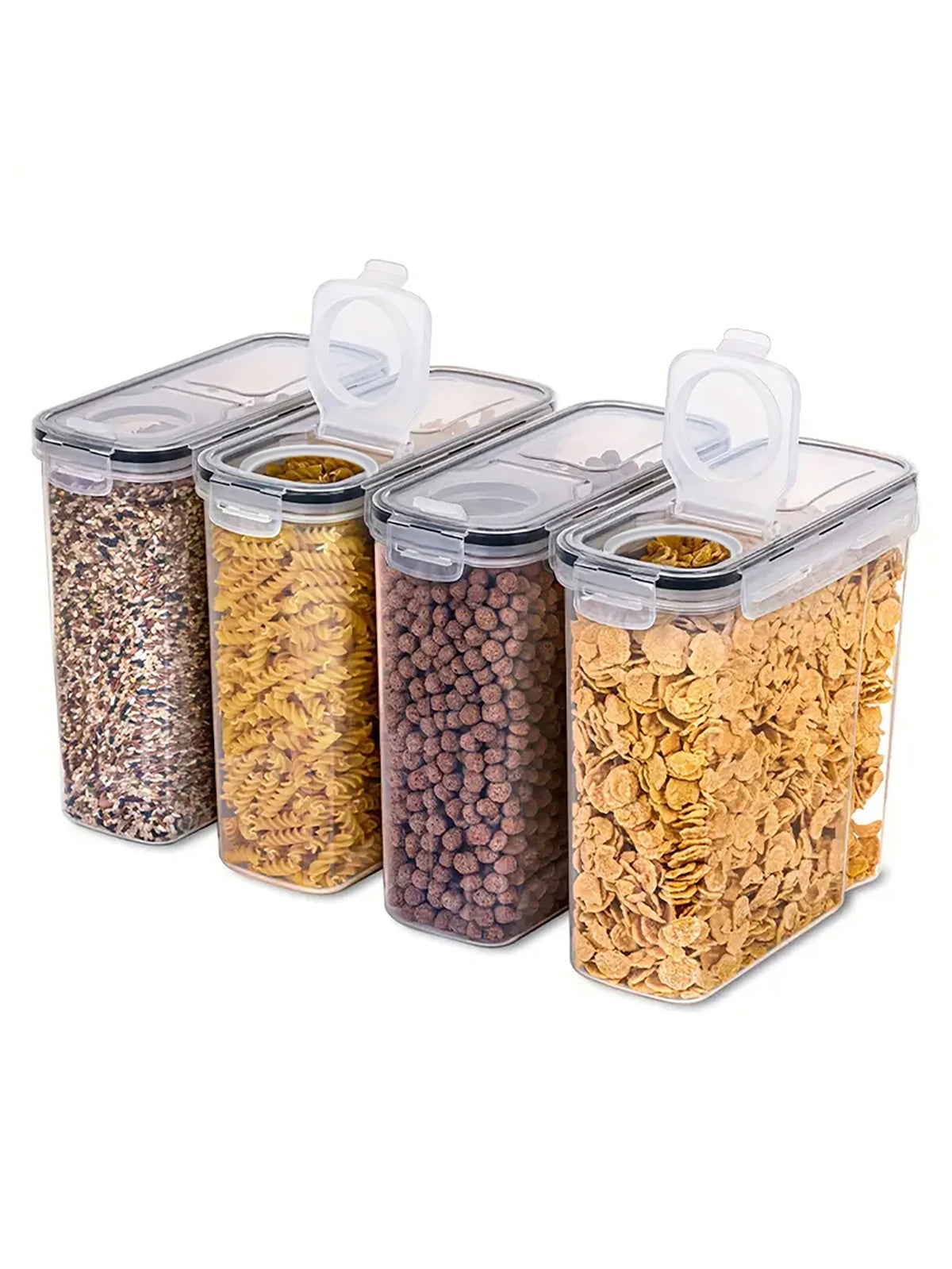 4pcs4l Large Food Storage Containers With Lids, Airtight Food Storage Containers For Kitchen Pantry Organization And Storage