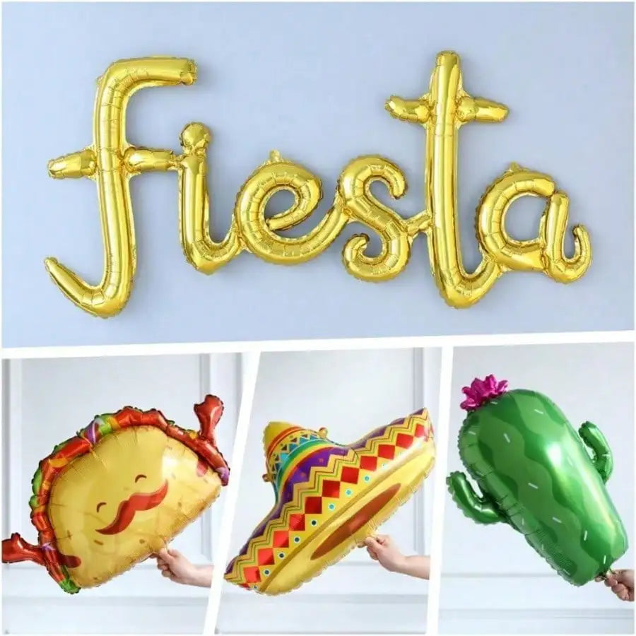 Fiesta Balloon Garland Arch Kit, Hot Pink Orange Yellow Green Blue Latex Balloons with Fiesta Letter Taco Sombrero Cactus Foil Balloons, Mexican Cinco De Mayo Taco Tuesday Summer Party Photo Booth Backdrop Decor Supplies