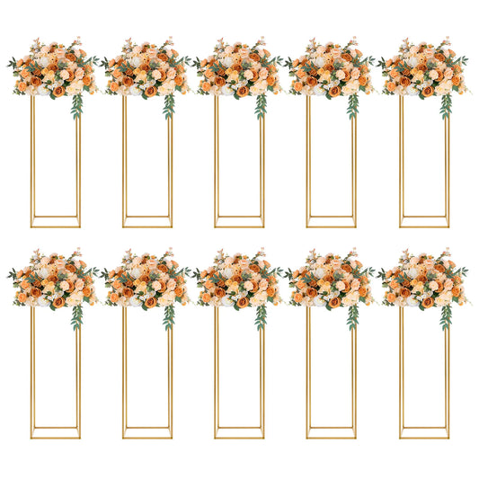 10PCS Flower Stand 80cm/31.49inch Metal Wedding Column Stand Road Floor Vases for Party Birthday Events Home Decor